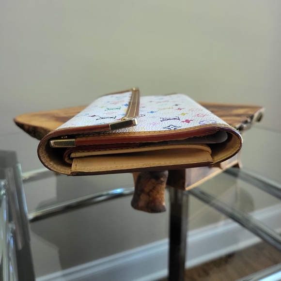 Louis Vuitton Monogram Takashi Murakami White Multicolor International Wallet - Picture 3 of 12